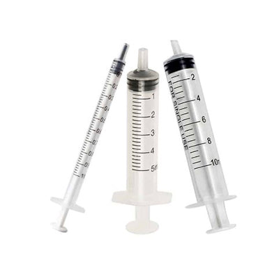 Disposable Syringe With 18G Blunt Tip - Sizes 1ml, 3ml, 5ml and 10ml