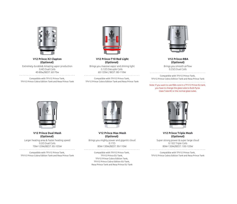 SMOK TFV12 PRINCE Replacement Coil 3pcs